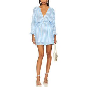 Rails 'Crystal' Blue Linen Mini Dress Size M